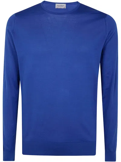 John Smedley Hatfield Long Sleeves Crewneck Pullover In Blue
