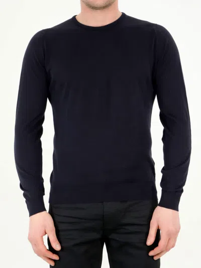 John Smedley Hatfield Pullover In Blue