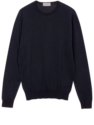 John Smedley Hatfield Pullover In Blue