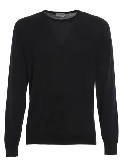 John Smedley Hatfield Pullover Cn Ls In Black
