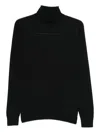 John Smedley Hawley Halterneck Sweater In Black