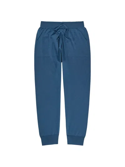 John Smedley Henning Drawstring Track Pants In Blue