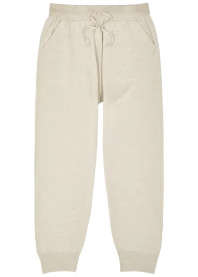 John Smedley Henning Wool Sweatpants In Beige