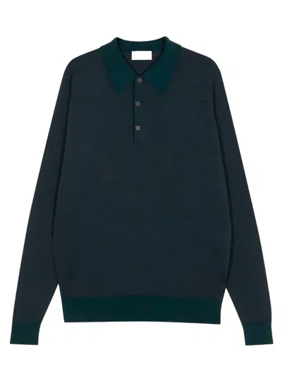 John Smedley Herbie Polo Shirt In Extra Fine Merino Wool In Green