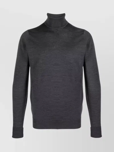 John Smedley High Neck Fine Knit Sweater In Blue
