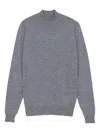 John Smedley High-neck Merino Wool Sweater In Gray