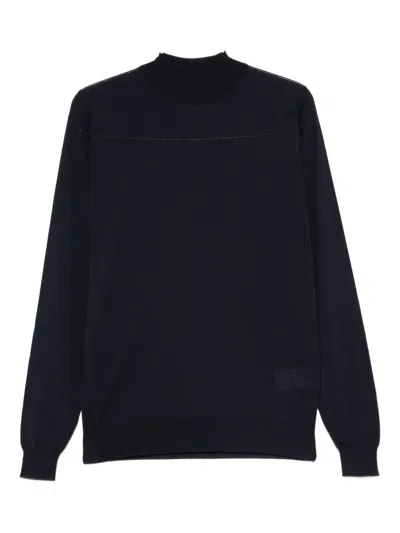 John Smedley High-neck Sweater In Blue