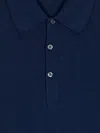 John Smedley Isis Fine Knit Cotton Polo Shirt In Blue
