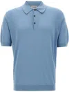 John Smedley Isis Fine Knit Cotton Polo Shirt Clothing In Blue