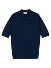 John Smedley Isis Fine Knit Cotton Polo Shirt Clothing In Blue