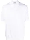 John Smedley Isis Fine Knit Cotton Polo Shirt Clothing In White
