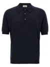 John Smedley Polo Shirt With Ribbed Cuffs And Collar
