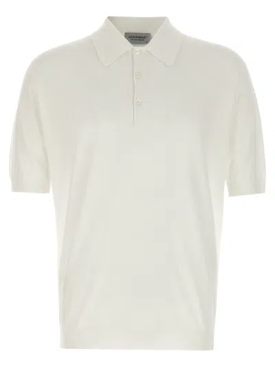 John Smedley 'isis' Polo Shirt In White