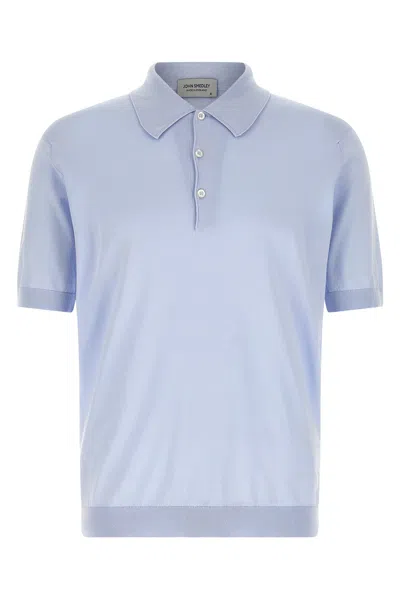 John Smedley Isis Short Sleeve Polo Shirt Design In Blue