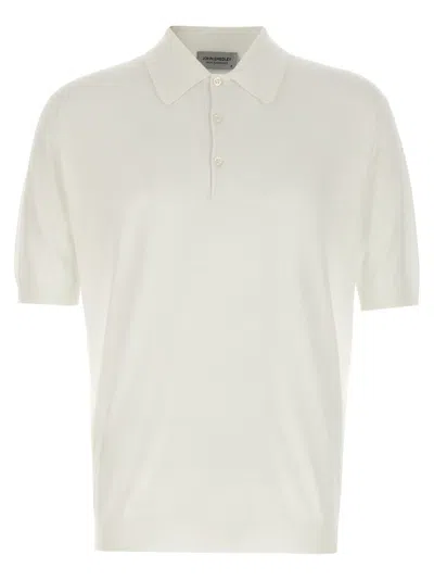 John Smedley White Cotton Short-sleeve Polo Shirt In Neutral