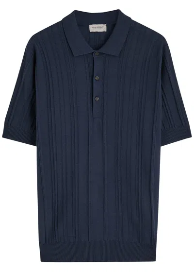 John Smedley Jaxen Ribbed Wool Polo Shirt