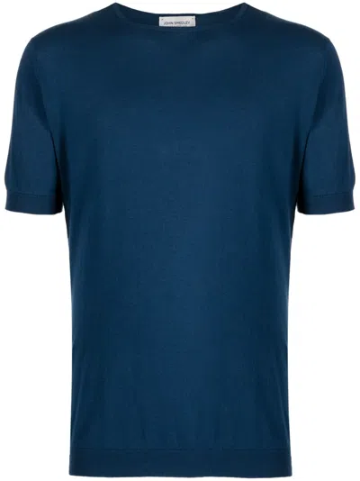 John Smedley Jersey-knit Cotton T-shirt In Blue