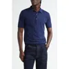 John Smedley Isis Fine Knit Cotton Polo Shirt In Blue
