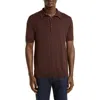 John Smedley Jersey Polo In Coffee Bean