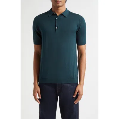 John Smedley Jersey Polo In Green