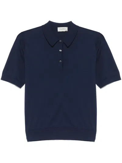 John Smedley Jill Polo Shirt In Blue