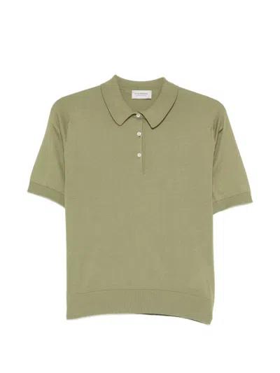 John Smedley Jill Short-sleeve Polo Top In Green