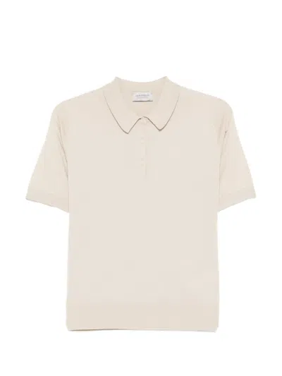 John Smedley Jill Short-sleeve Polo Top In White