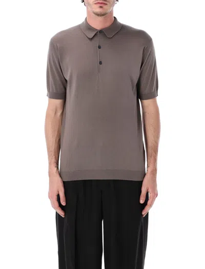 John Smedley Adrian Cotton Polo In Brown