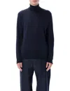 John Smedley Cherwell Extra Fine Merino Wool Roll Neck Jumper In Blue