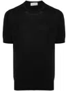 John Smedley Kempton - Cotton Crew-neck Sweater In Black