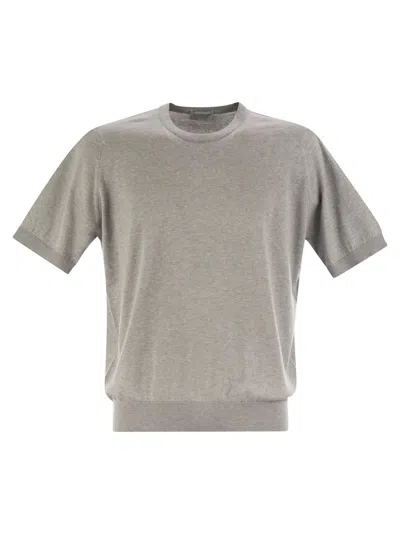 John Smedley Kempton - Cotton Crew-neck Sweater In Grey
