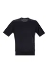 John Smedley Kempton - Cotton Crew-neck Sweater In Navy