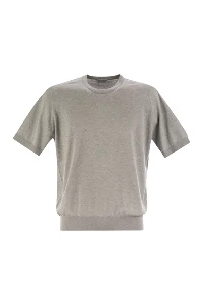 John Smedley Kempton - Cotton Crew-neck Sweater In Gray
