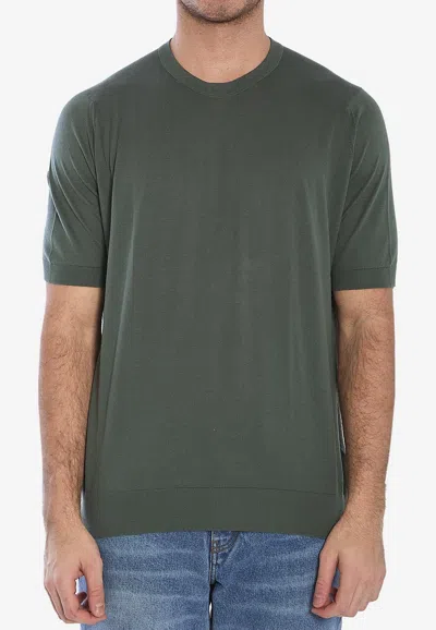 John Smedley Kempton Crewneck T-shirt In Green
