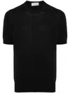 John Smedley Cotton T Shirts In Black