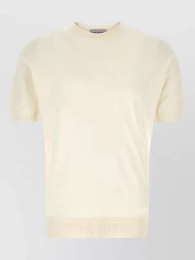 John Smedley Kempton Knit T Shirt Short Sleeves In Neutral