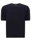 John Smedley Lorca Crewneck T-shirt In Blue