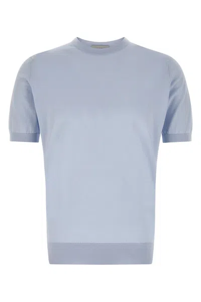 John Smedley Kempton Crew-neck T-shirt In Blue