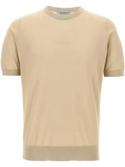 John Smedley Kempton T-shirt In Beige