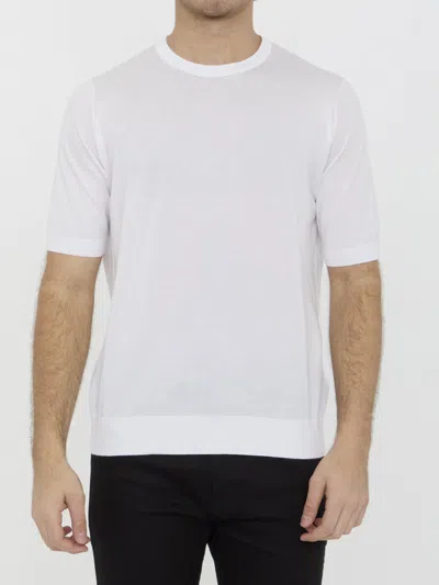 John Smedley Sea Island Cotton Sweater In White