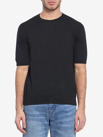 John Smedley Kempton Tshirt In Black