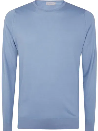 John Smedley Knitted T-shirt In 蓝色