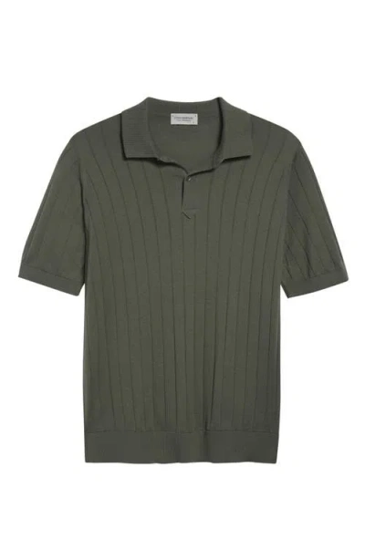 John Smedley Leeshaw Cotton Rib Polo In Palm