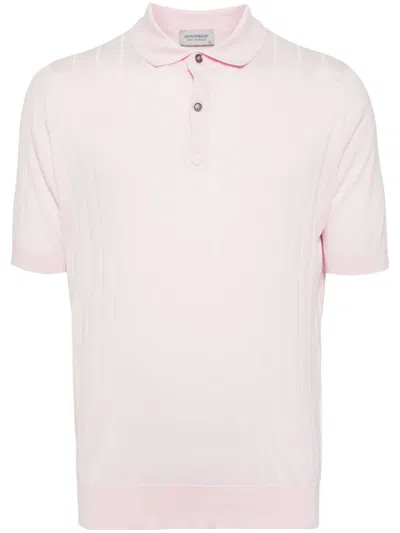 John Smedley Leeshaw Polo Shirt In Rosa