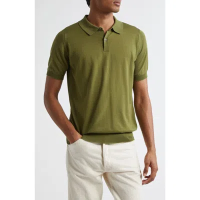 John Smedley Leyburn Merino Wool & Sea Island Cotton Gauze Polo