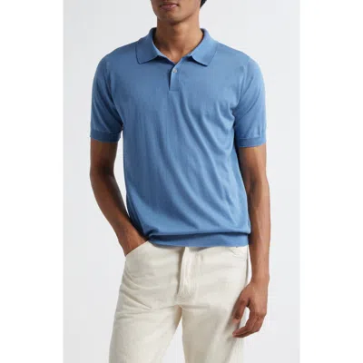 John Smedley Leyburn Merino Wool & Sea Island Cotton Gauze Polo