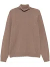 John Smedley Faisal Wool Blend Turtleneck Sweater In Light Brown