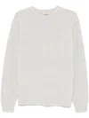 John Smedley Norfolk Crew Neck Drop Shoulder Sweater In White