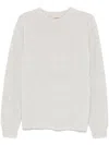 John Smedley Norfolk Crew Neck Drop Shoulder Sweater In White