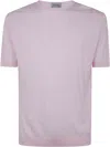 John Smedley Short Sleeves Crew Neck T-shirt In 粉色